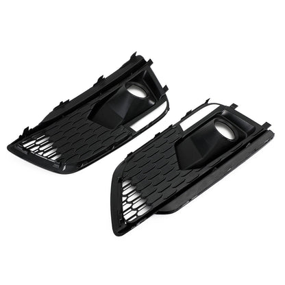 2018-2020 Audi Q5 SQ5 RSQ5 Style Black Front Honeycomb Fog Lamp Grille Cover