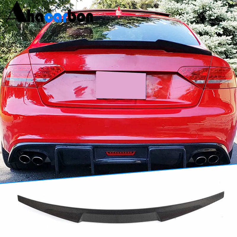 Audi S5 B8/B8.5 Coupe 2Door 2015 Carbon Fiber Rear Trunk Spoiler