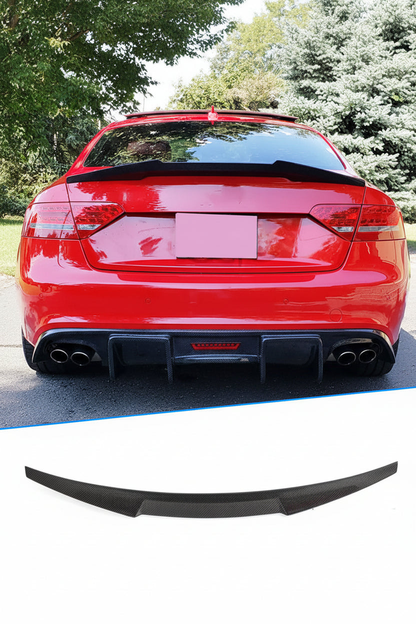 Audi S5 B8/B8.5 Coupe 2Door 2015 Carbon Fiber Rear Trunk Spoiler