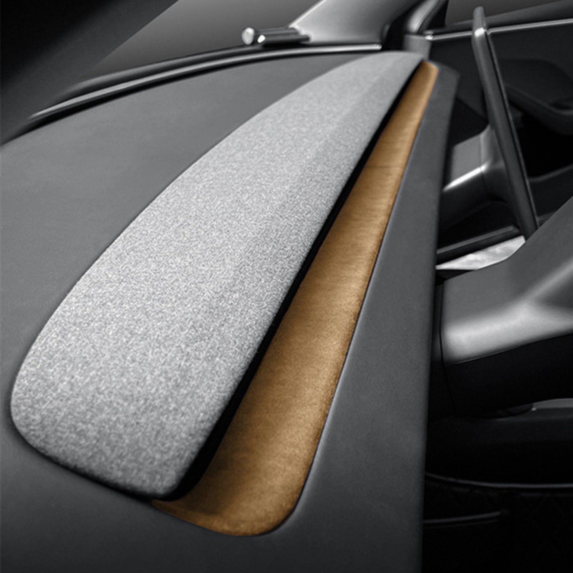 Alcantara Spliced Dash Trim for Tesla Model 3 Highland (2PCS) - Tesery Official Store