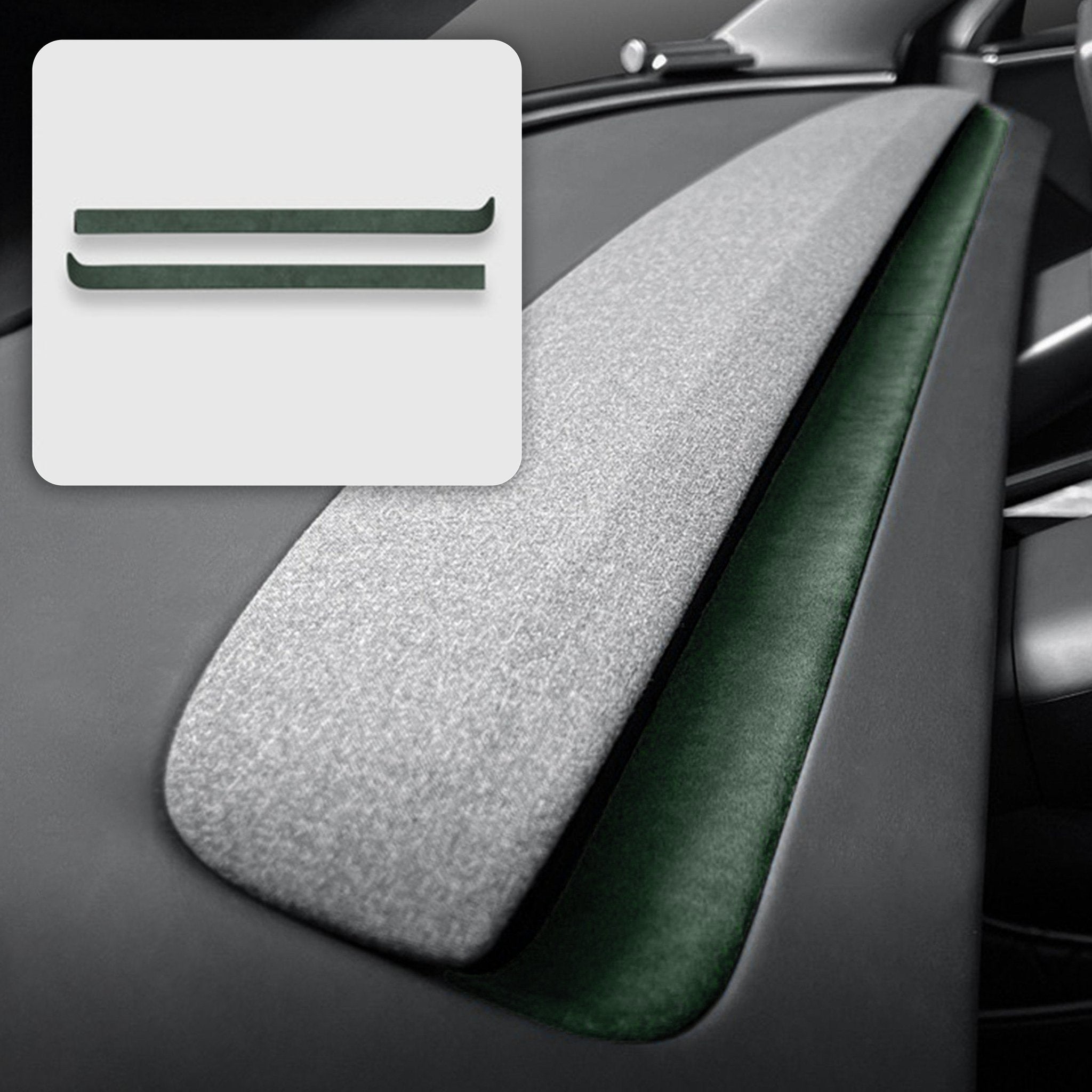 Alcantara Spliced Dash Trim for Tesla Model 3 Highland / Model Y Juniper (2PCS) - Tesery Official Store