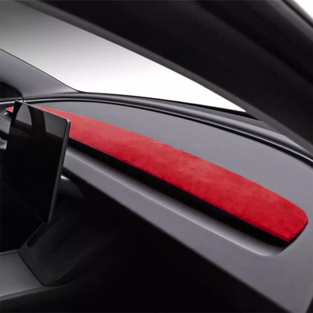 Alcantara Spliced Dash Trim for Tesla Model 3 Highland / Model Y Juniper (2PCS) - Tesery Official Store