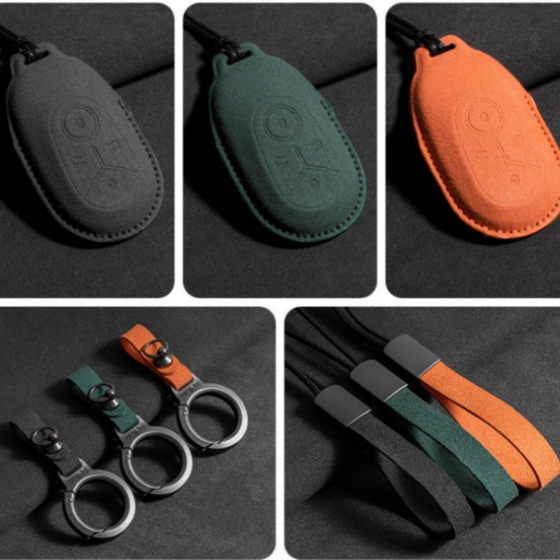 Alcantara Suede Key Fob Cover for Geely E2 / EX2