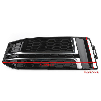 2016-2018 Audi A4 B9 S-Line Front Fog Light Cover Bumper Grille — Pair
