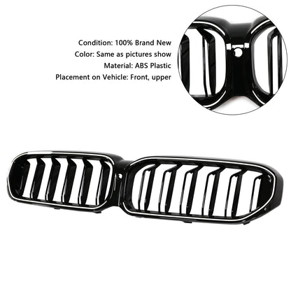 2021-2024 BMW 5 Series G30 G31 G38 Double Slat Gloss Black Front Kidney Grille