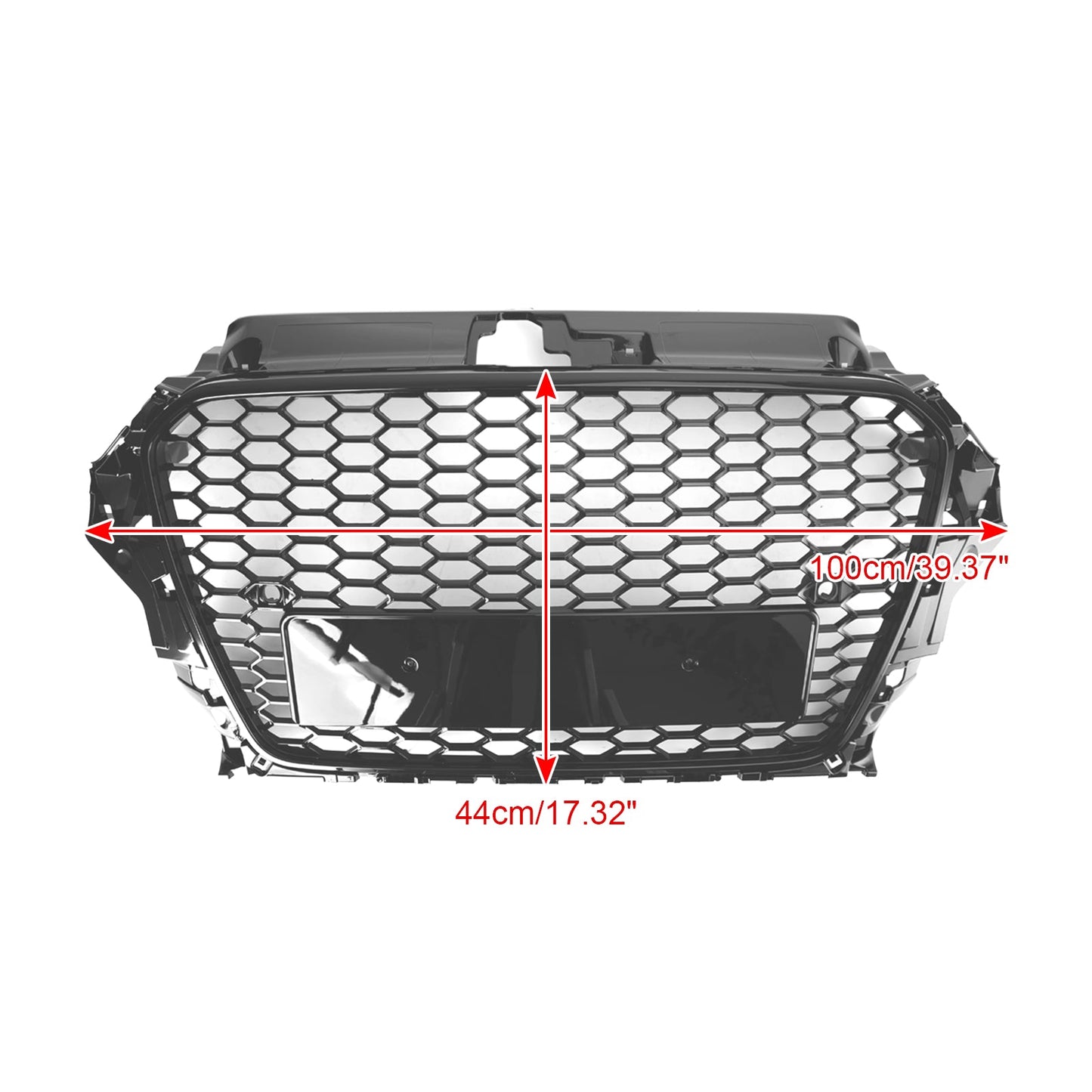 2013-2016 Audi A3 S3 RS3 Style Black Honeycomb Front Hood Bumper Grille