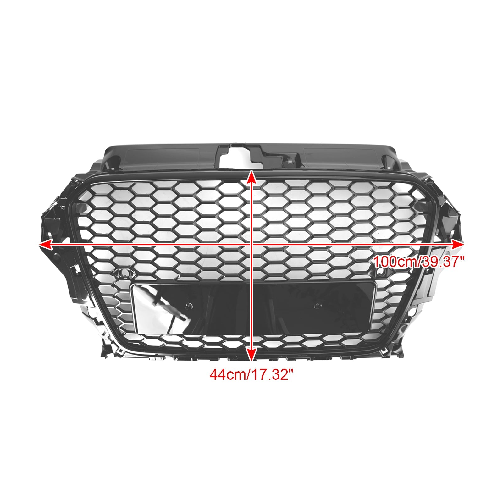 2013-2016 Audi A3 S3 RS3 Style Black Honeycomb Front Hood Bumper Grille