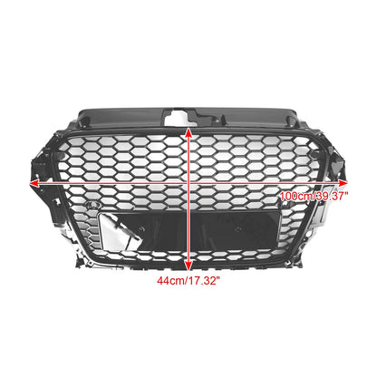 2013-2016 Audi A3 S3 RS3 Style Black Honeycomb Front Hood Bumper Grille