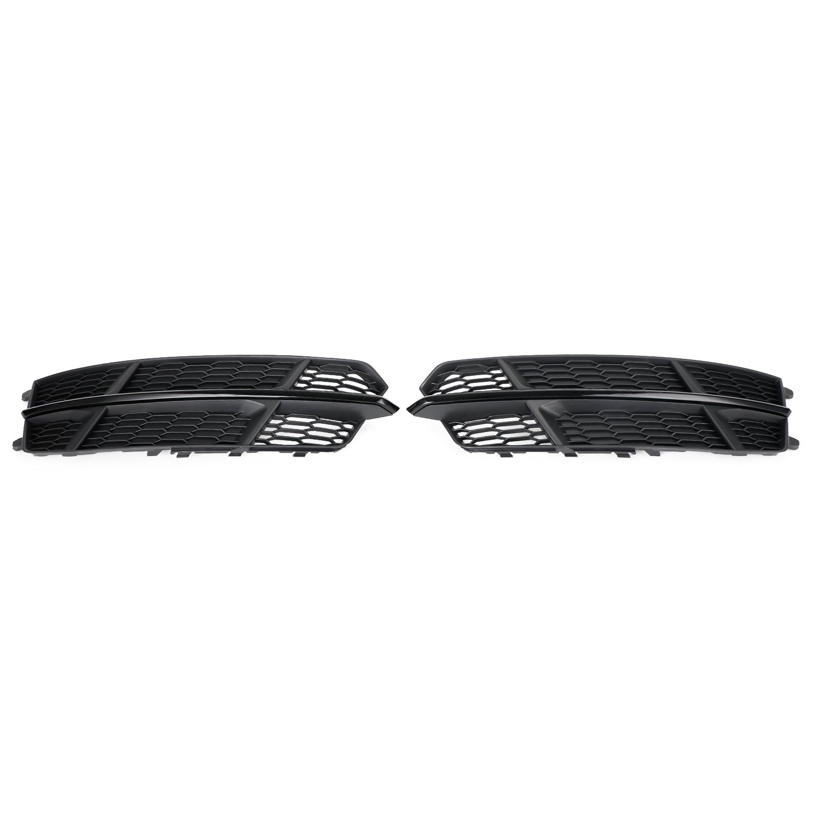 2016-2018 Audi A6 C7 S-Line Front Bumper Lower Grille Matte Black — Pair (4G0807681AN / 4G0807682AN)