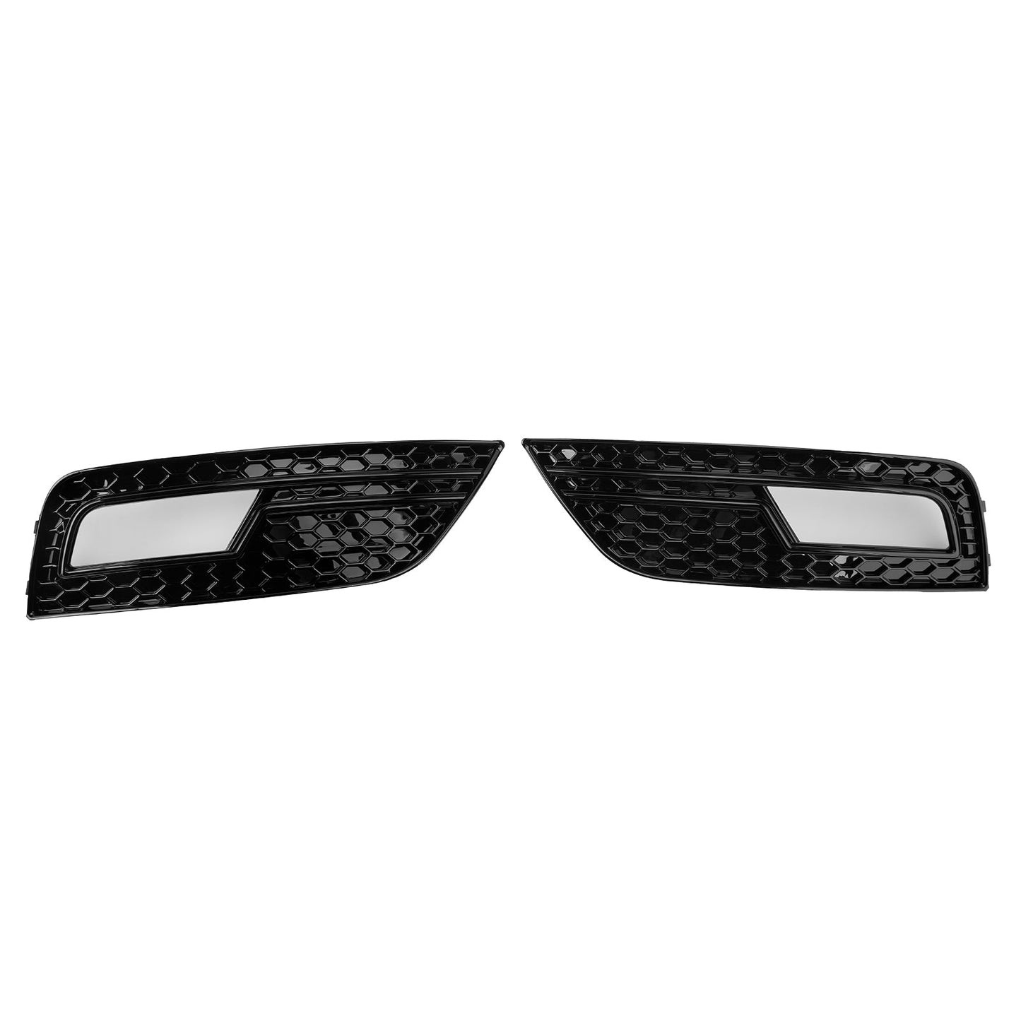 2013-2015 Audi A4 B8.5 Black Fog Light Cover Grille — Pair (8K0807681K / 8K0807682K)