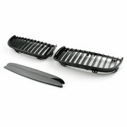 2005-2008 BMW 3 Series E90 Sedan Gloss Black Front Kidney Grille — Left & Right Pair