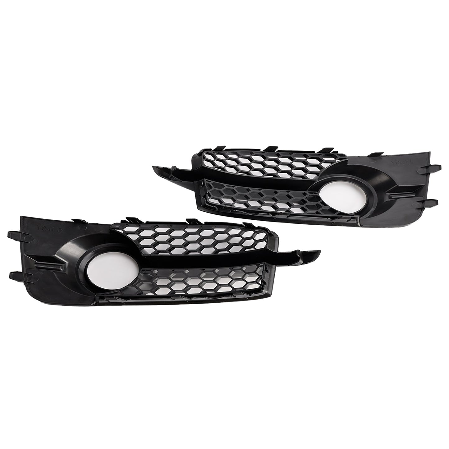2011-2014 Audi A1 8X S-Line Front Bumper Fog Light Cover Grille — Pair (8X0807681B / 8X0807682B)
