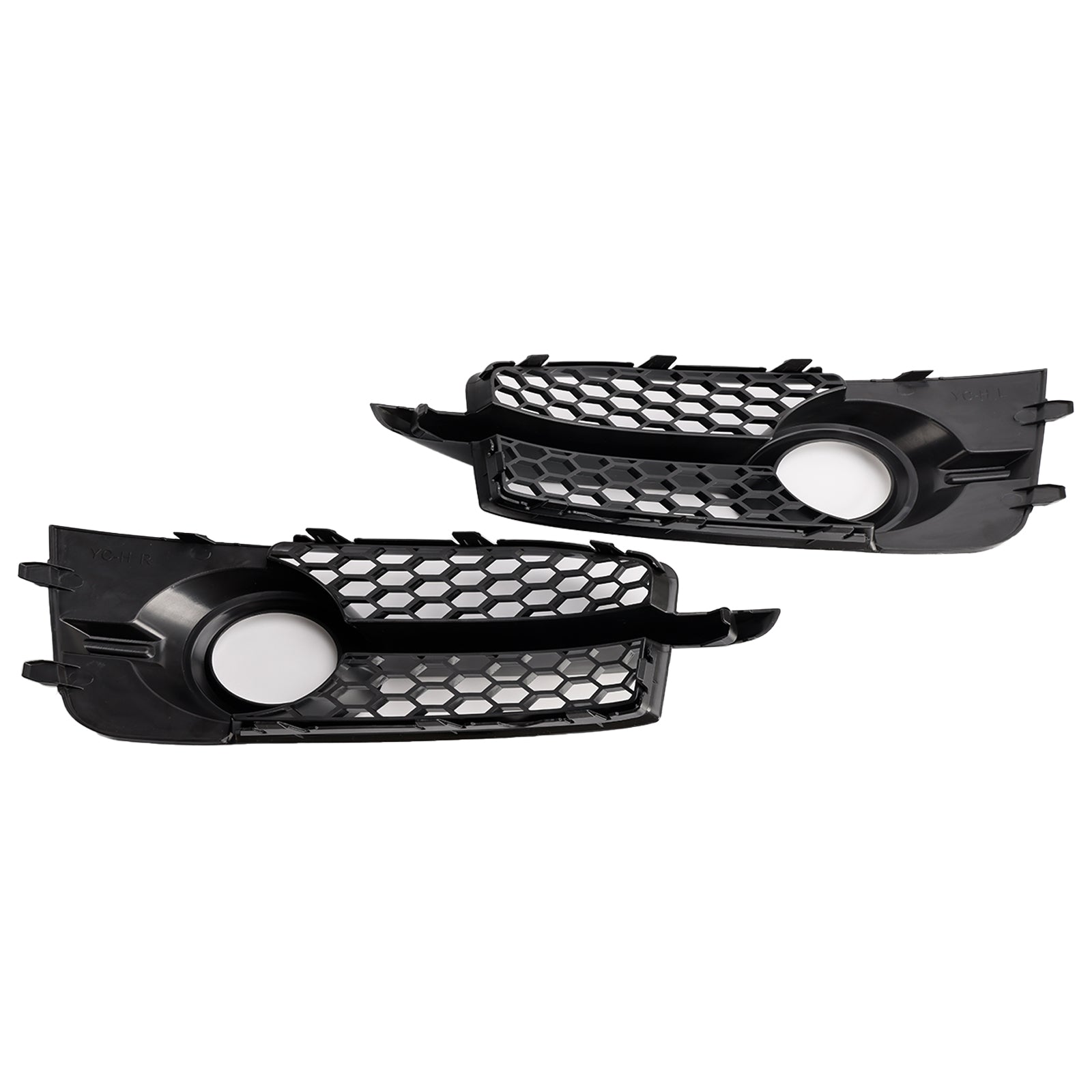 2011-2014 Audi A1 8X S-Line Front Bumper Fog Light Cover Grille — Pair (8X0807681B / 8X0807682B)