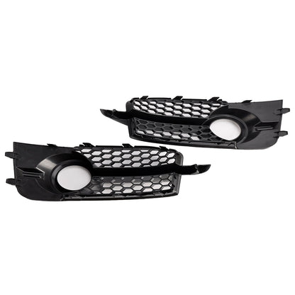 2011-2014 Audi A1 8X S-Line Front Bumper Fog Light Cover Grille — Pair (8X0807681B / 8X0807682B)