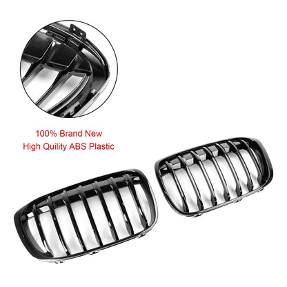 2016-2018 BMW X1 F48 F49 Gloss Black Front Kidney Grille — Pair