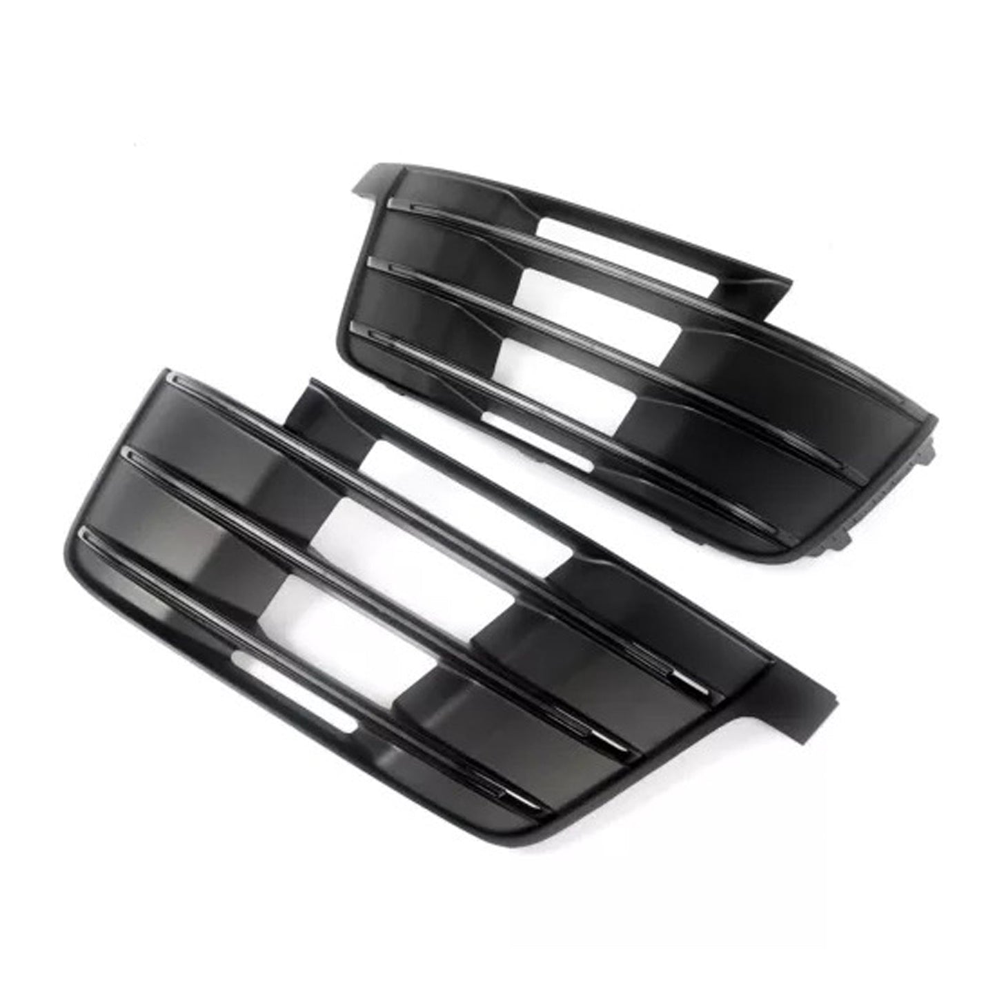 2016-2019 Audi Q7 S-Line Front Side Lower Bumper Fog Light Grille — Pair (4M0807681D / 4M0807682D)