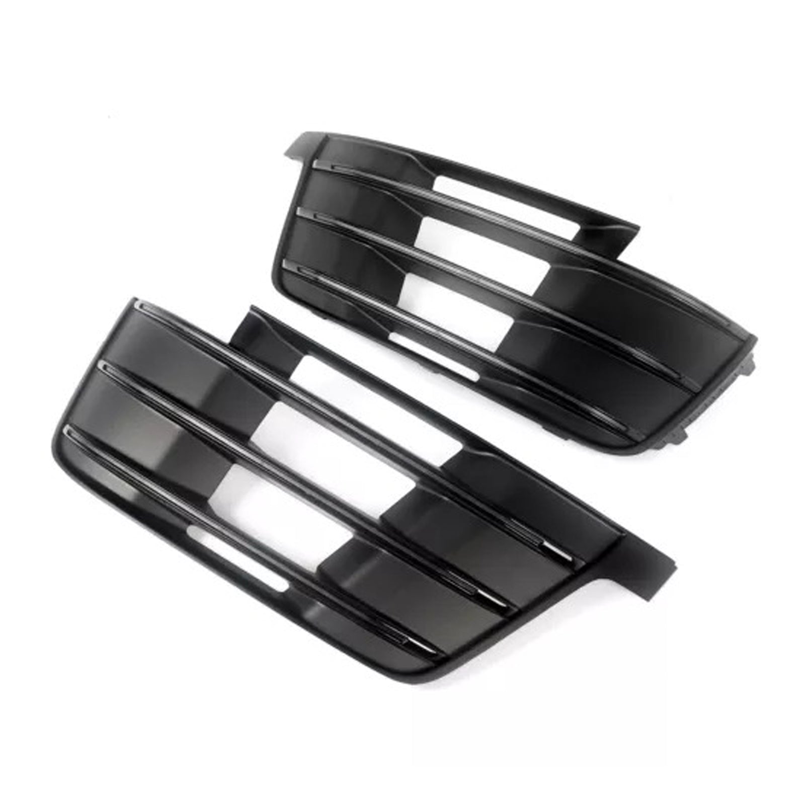 2016-2019 Audi Q7 S-Line Front Side Lower Bumper Fog Light Grille — Pair (4M0807681D / 4M0807682D)