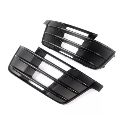 2016-2019 Audi Q7 S-Line Front Side Lower Bumper Fog Light Grille — Pair (4M0807681D / 4M0807682D)