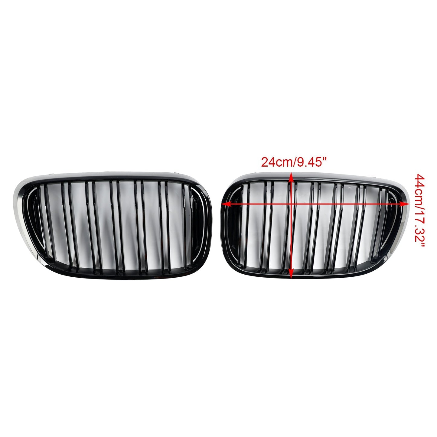 2015-2019 BMW 7 Series G11 Long-Wheelbase Pre-Facelift Black 2-Slat Front Kidney Grille