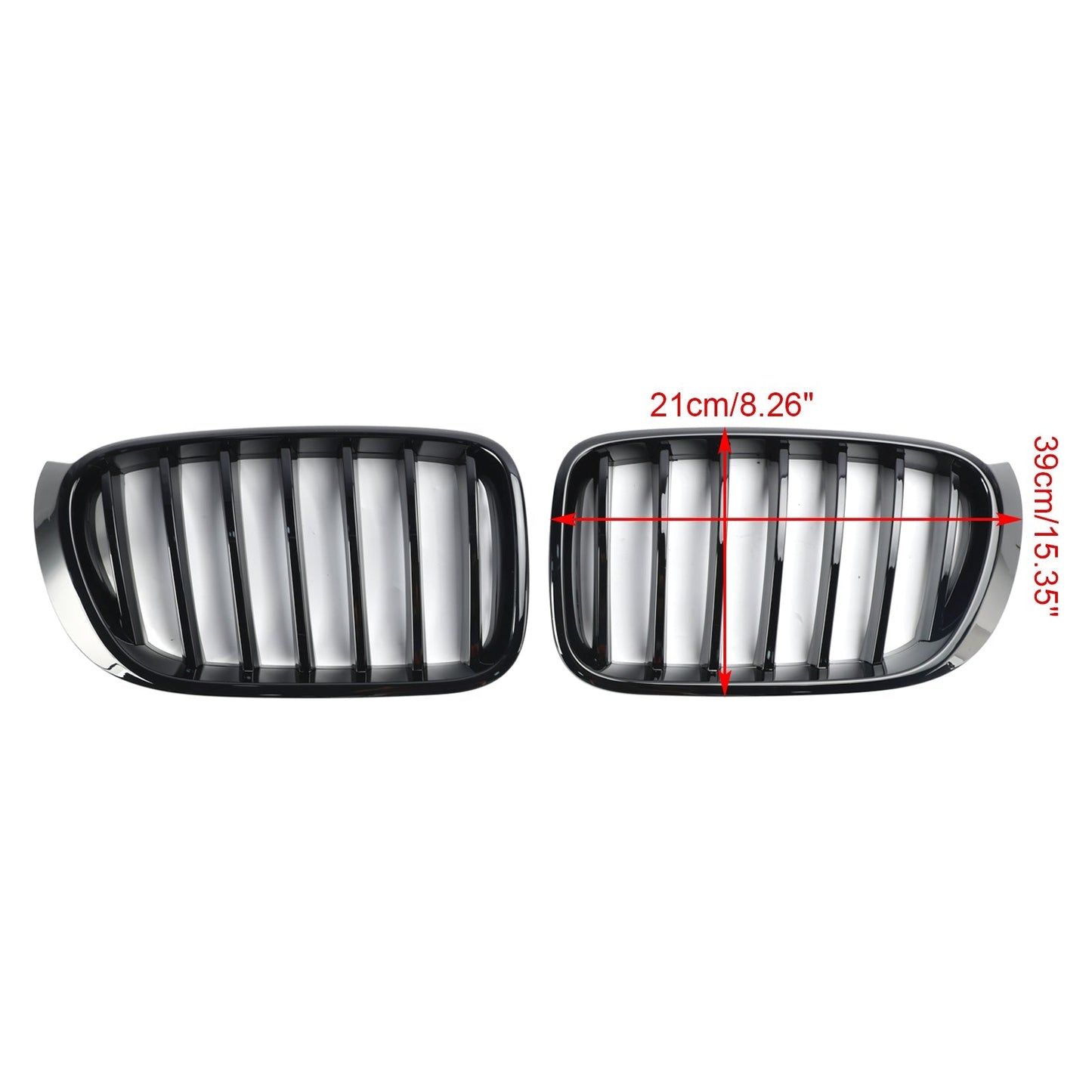 2014-2017 BMW X4 F26 Facelift Gloss Black Front Bumper Kidney Grille
