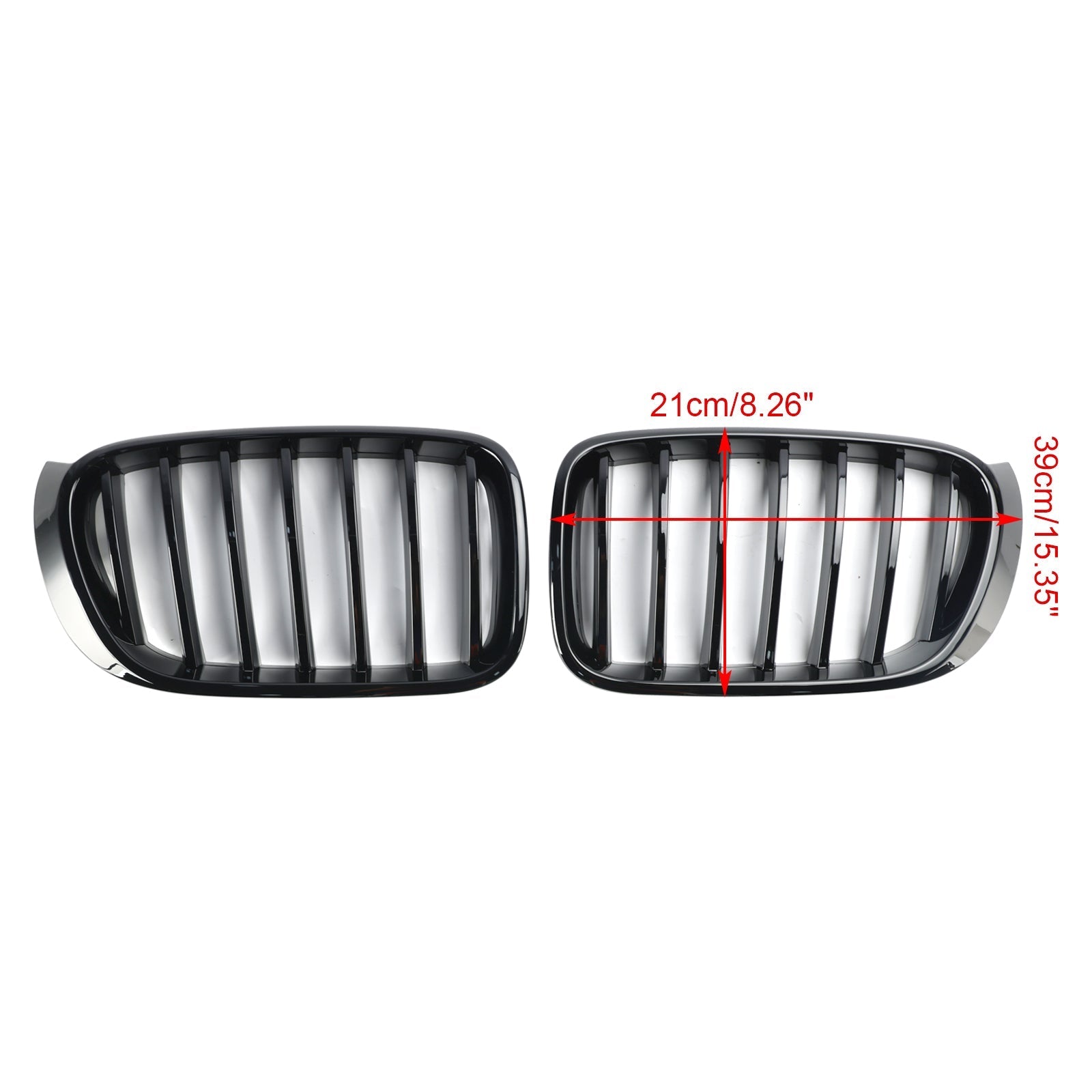 2014-2017 BMW X4 F26 Facelift Gloss Black Front Bumper Kidney Grille
