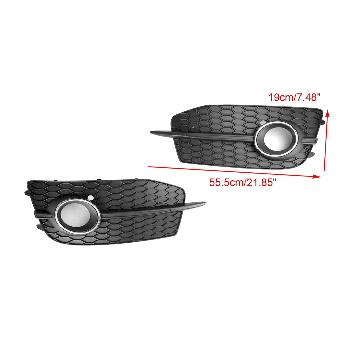 2012-2014 Audi Q3 S-Line Front Bumper Fog Light Grill — Pair (8U0807681DSP9)
