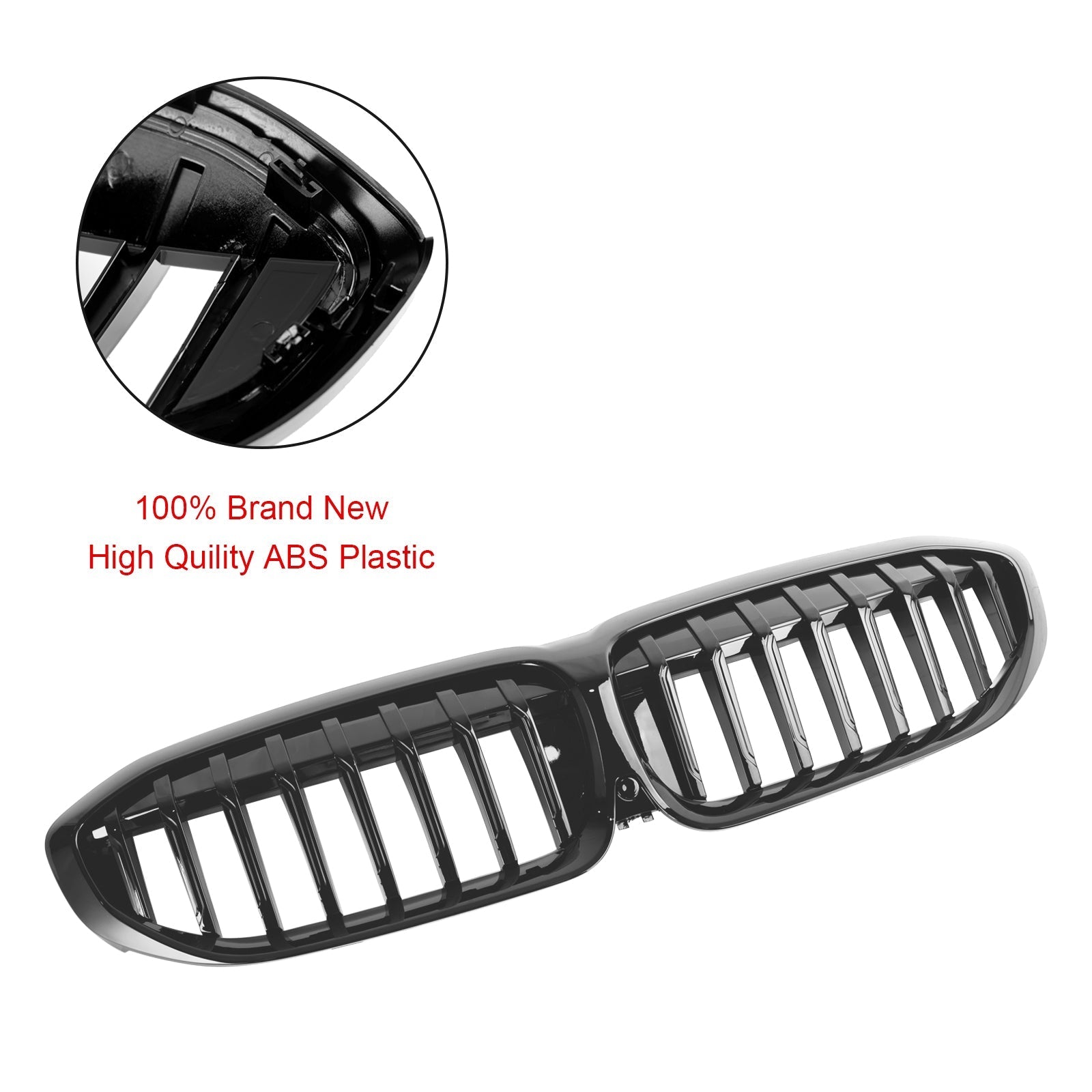 2019-2022 BMW 3 Series G20 G28 Gloss Black Front Kidney Grille (51138072085)
