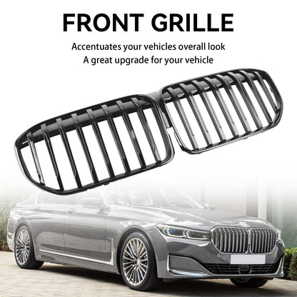 2019-2022 BMW 7 Series G11 5-Door Saloon Facelift Gloss Black Front Kidney Grille