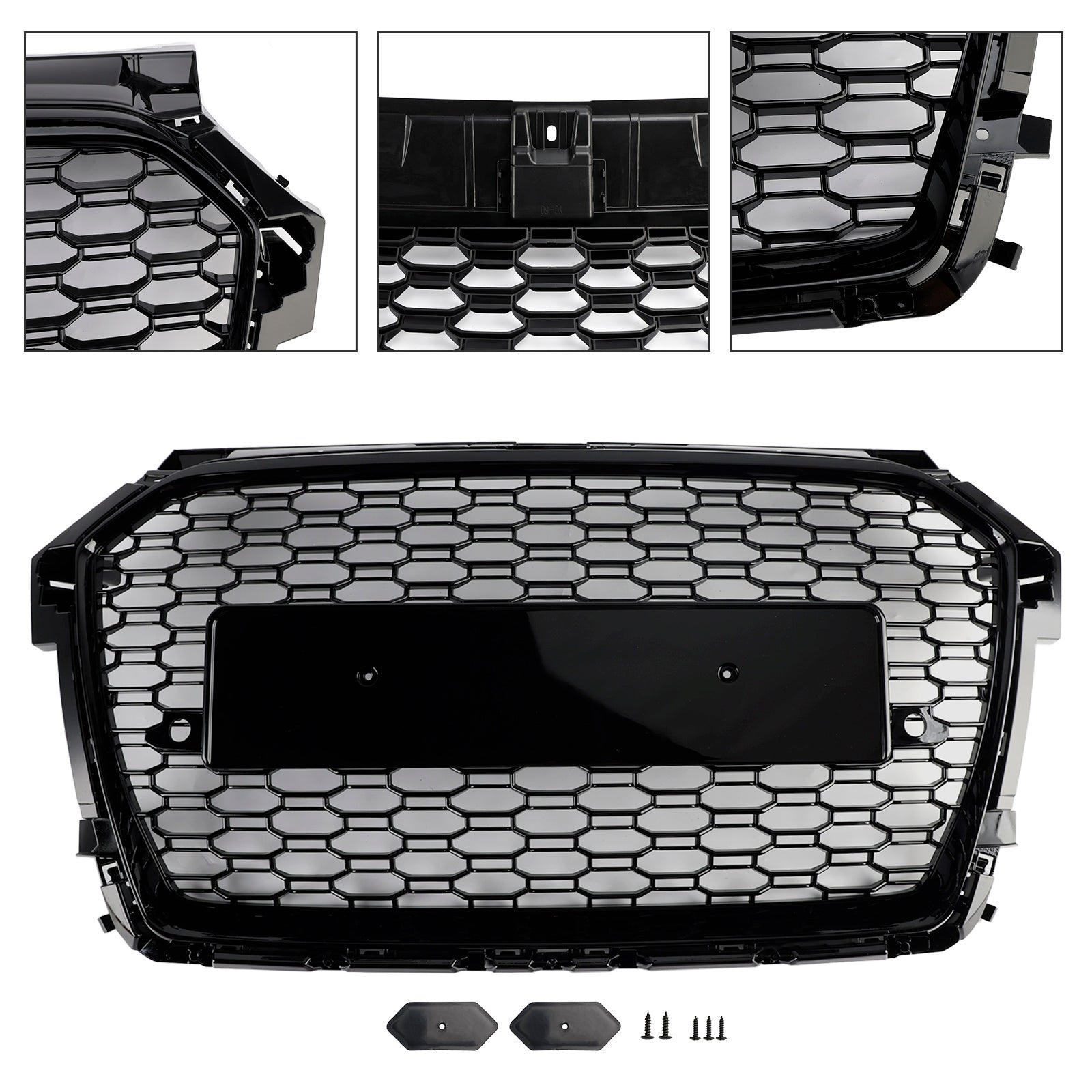 2016-2019 Audi A1 S1 8X Facelift RS Style Black Honeycomb Front Bumper Grille
