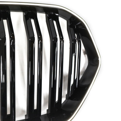 2020-2022 BMW X6 G06 M50i Gloss Black Front Bumper Grille with Camera Hole