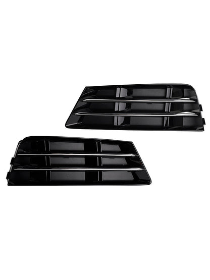 2016-2018 Audi A4 B9 RS4 Style Front Fog Light Grille Lower Bumper Grill — Pair (8W0807681R / 8W0807682R)