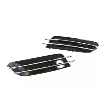 2012-2014 Audi A6 C7 Front Side Lower Bumper Fog Light Grille — Pair (4G0807681 / 4G0807682)