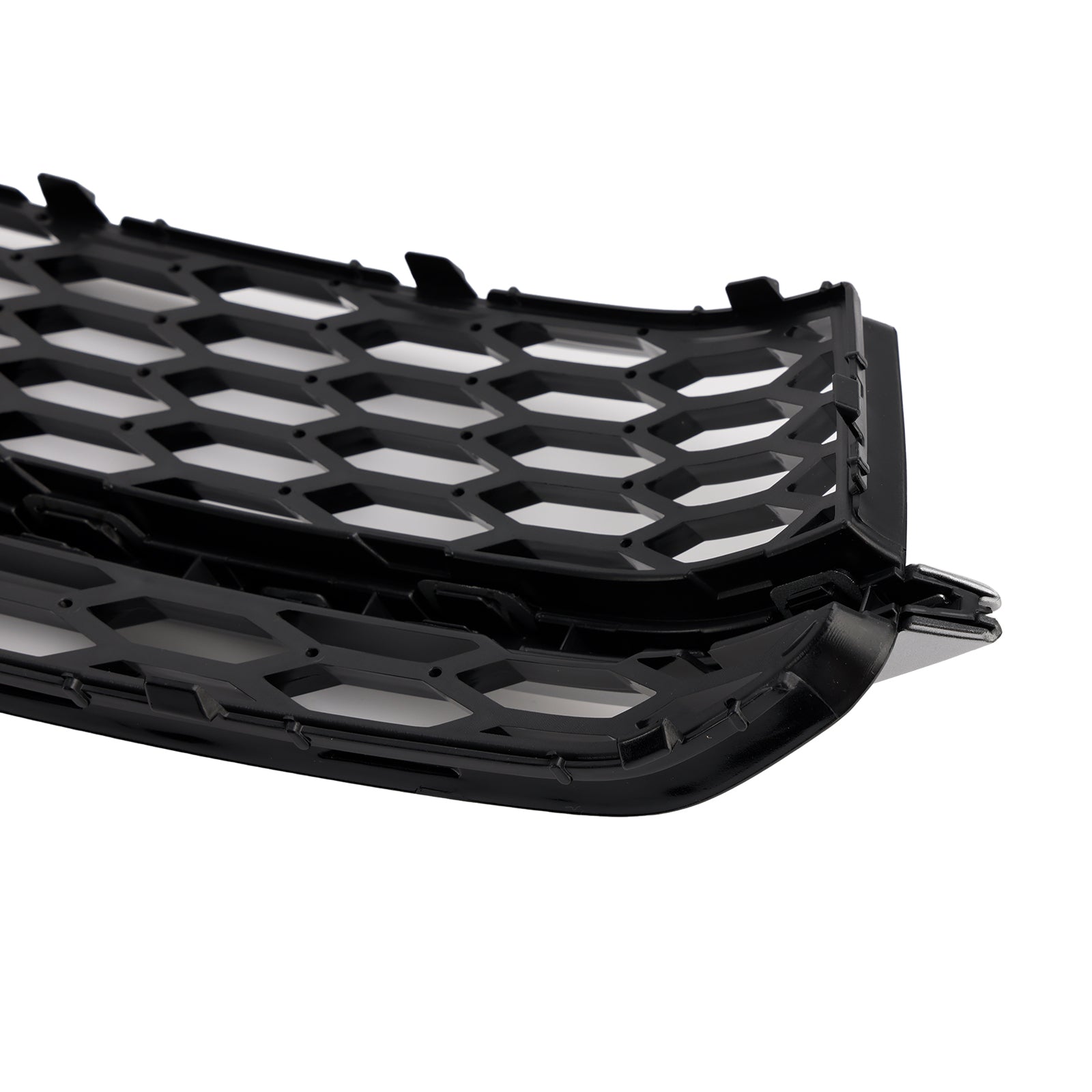 2013-2016 Audi A5 S-Line S5 Black Front Fog Lamp Grill Grille — Pair (8T0807681K / 8T0807682K)