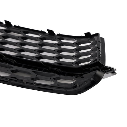 2013-2016 Audi A5 S-Line S5 Black Front Fog Lamp Grill Grille — Pair (8T0807681K / 8T0807682K)