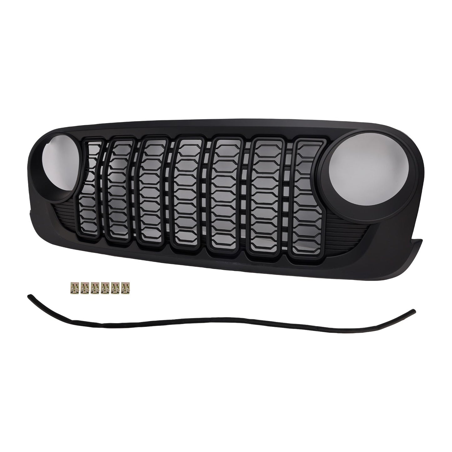 2007-2018 Jeep Wrangler JK JKU Unlimited Black Front Bumper Grille