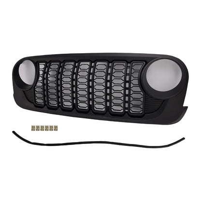 2007-2018 Jeep Wrangler JK JKU Unlimited Black Front Bumper Grille