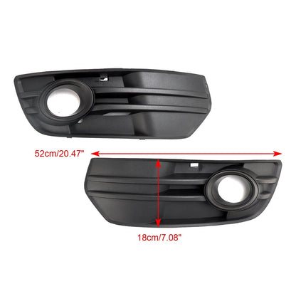 2009-2012 Audi Q5 Standard Front Bumper Fog Light Lamp Cover Trim — Pair (8R0807681A / 8R0807682A)