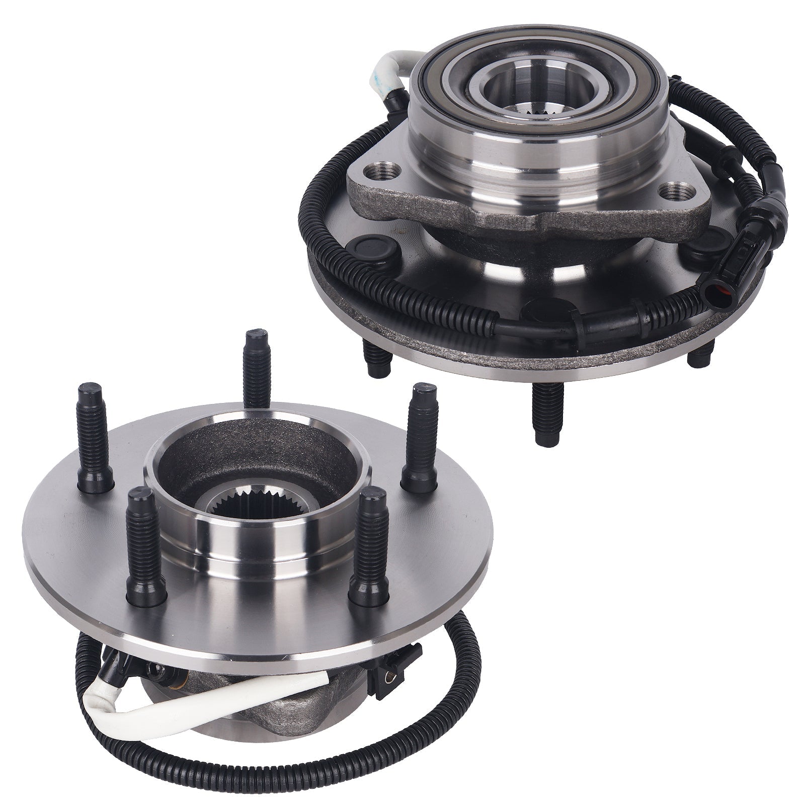2Pcs 515010 Front Wheel Bearing & Hub Assembly for 1997-2000 Ford F-150 (4WD, 5-Lug w/ABS)