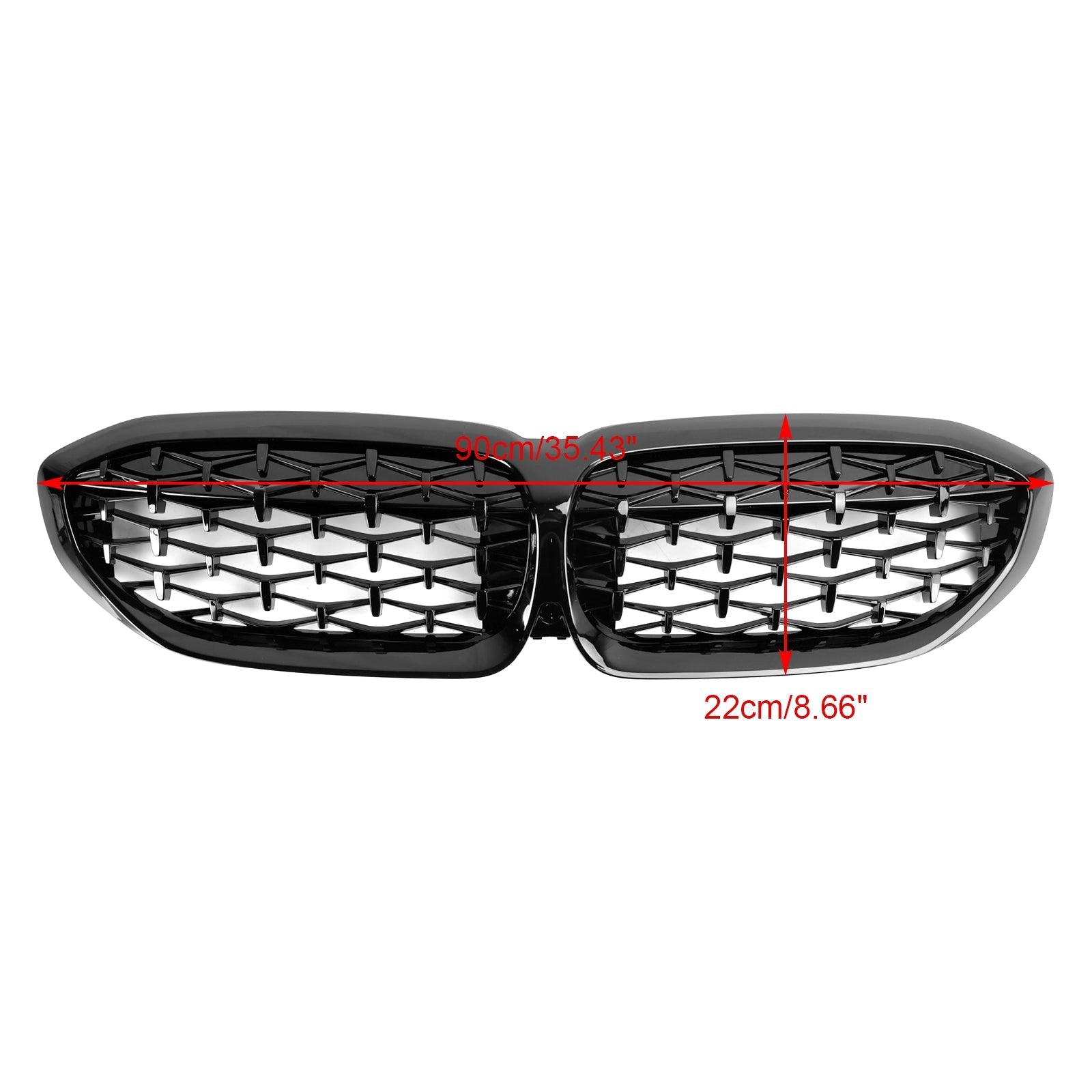 2019-2022 BMW 3 Series G20 G28 Diamond Black Front Kidney Grille (51138072085)