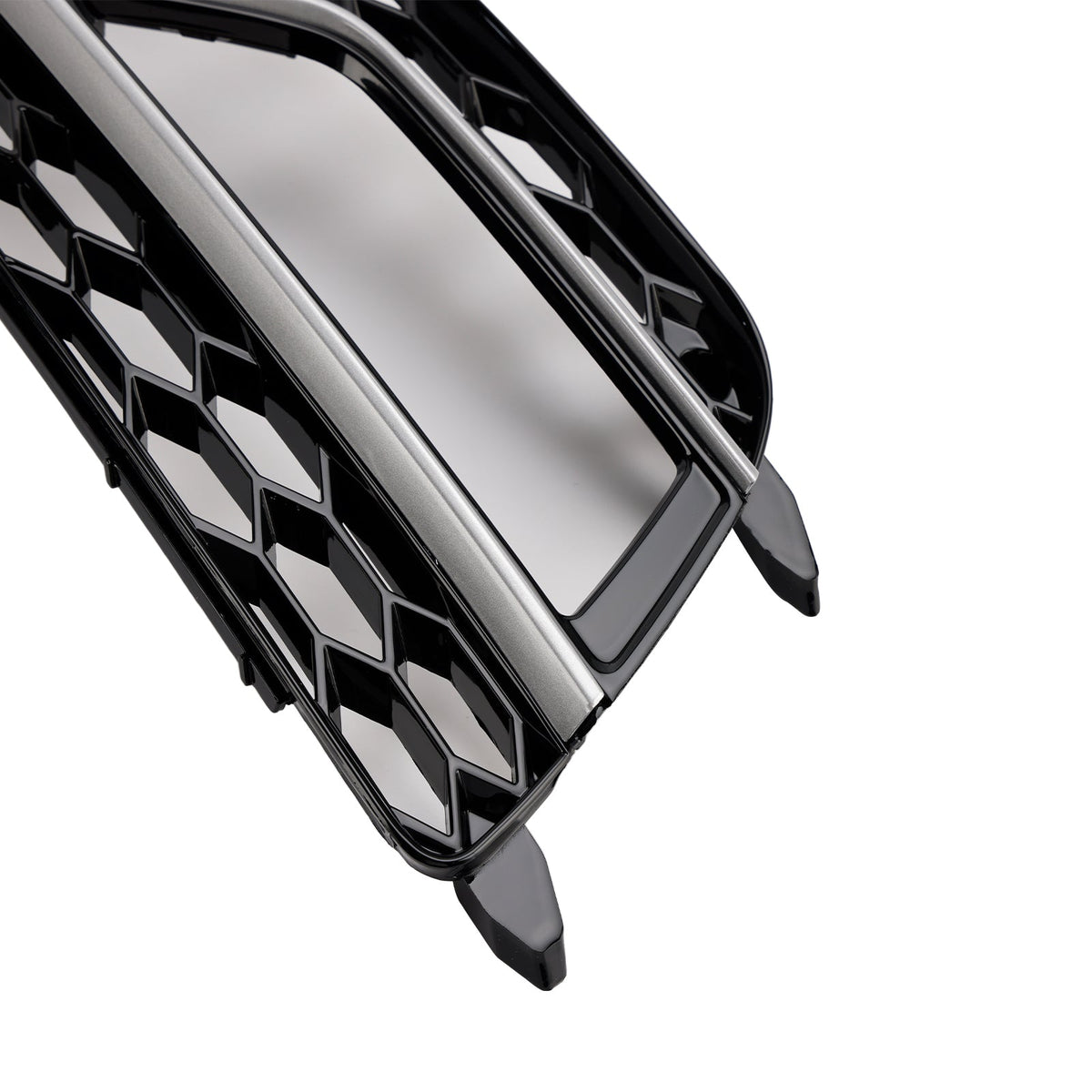 2013-2016 Audi A5 S-Line S5 Black Front Fog Lamp Grill Grille — Pair (8T0807681K / 8T0807682K)