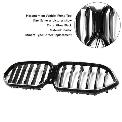2020-2022 BMW X6 G06 M50i Black Front Bumper Grille with Camera Hole