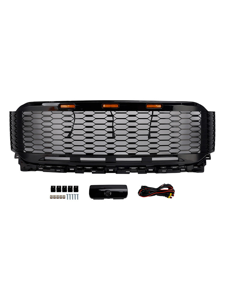 Replacement ABS Front Bumper Grille Grill Fit Ford F150 2021-2023 Raptor W/ LED