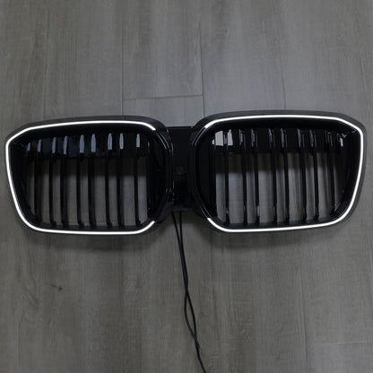2022-2024 BMW iX3 G08 LCI Double Slat Gloss Black Front Kidney Grille