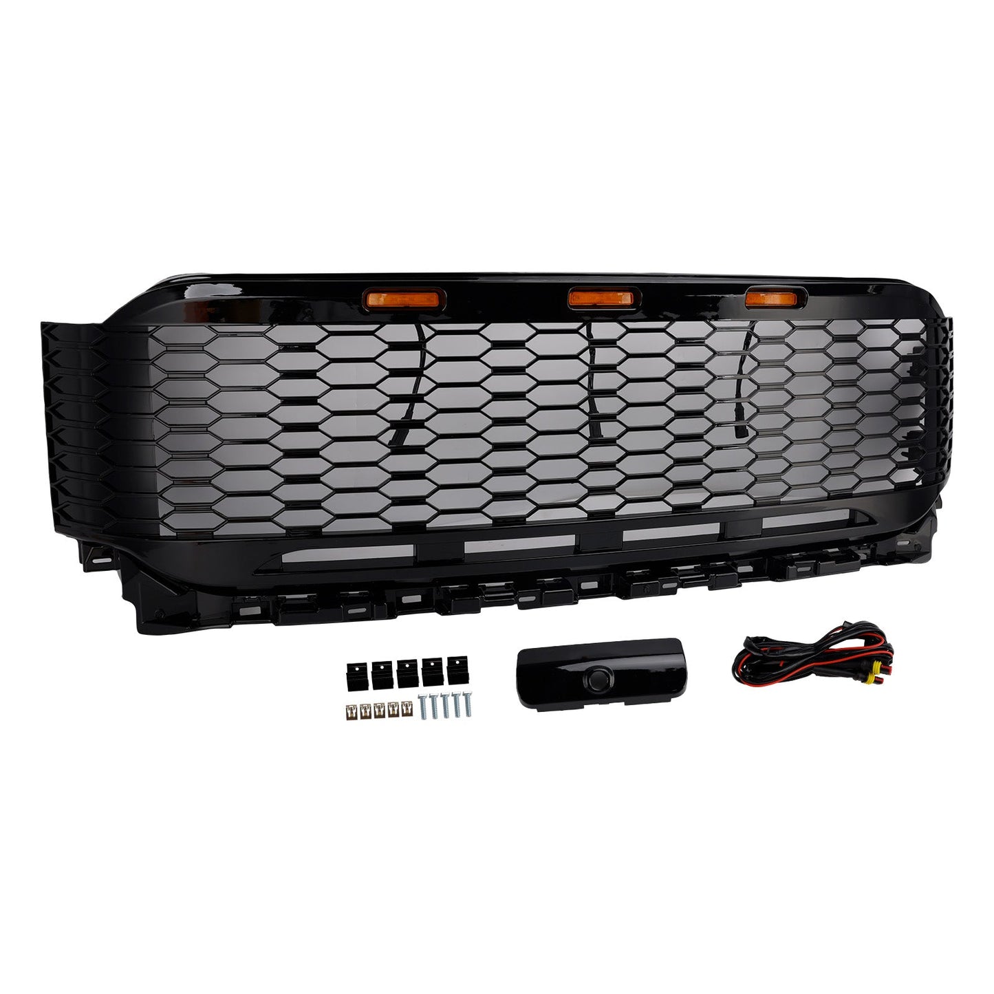 Replacement ABS Front Bumper Grille Grill Fit Ford F150 2021-2023 Raptor W/ LED