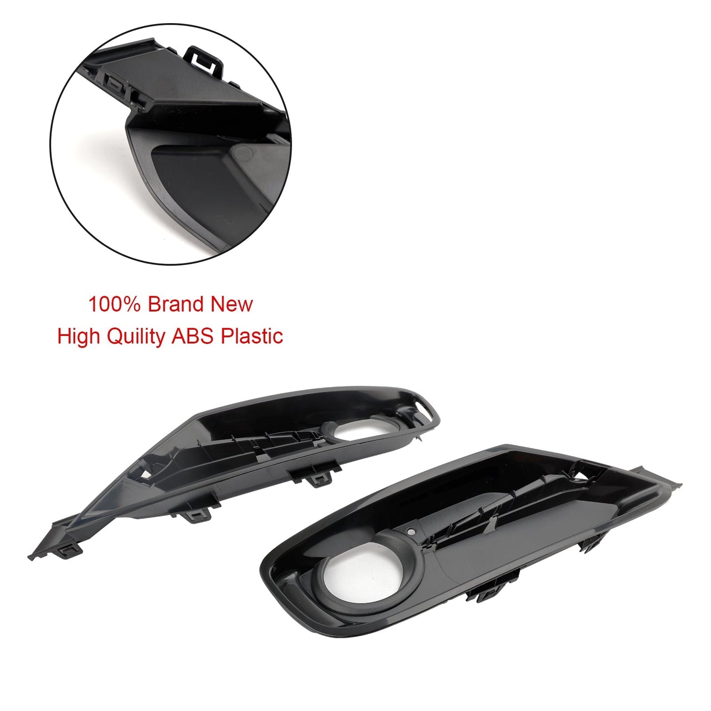 2013-2015 BMW 335i 335i xDrive Front Bumper Fog Light Grille Cover — Pair (51117300739 / 51117300740)