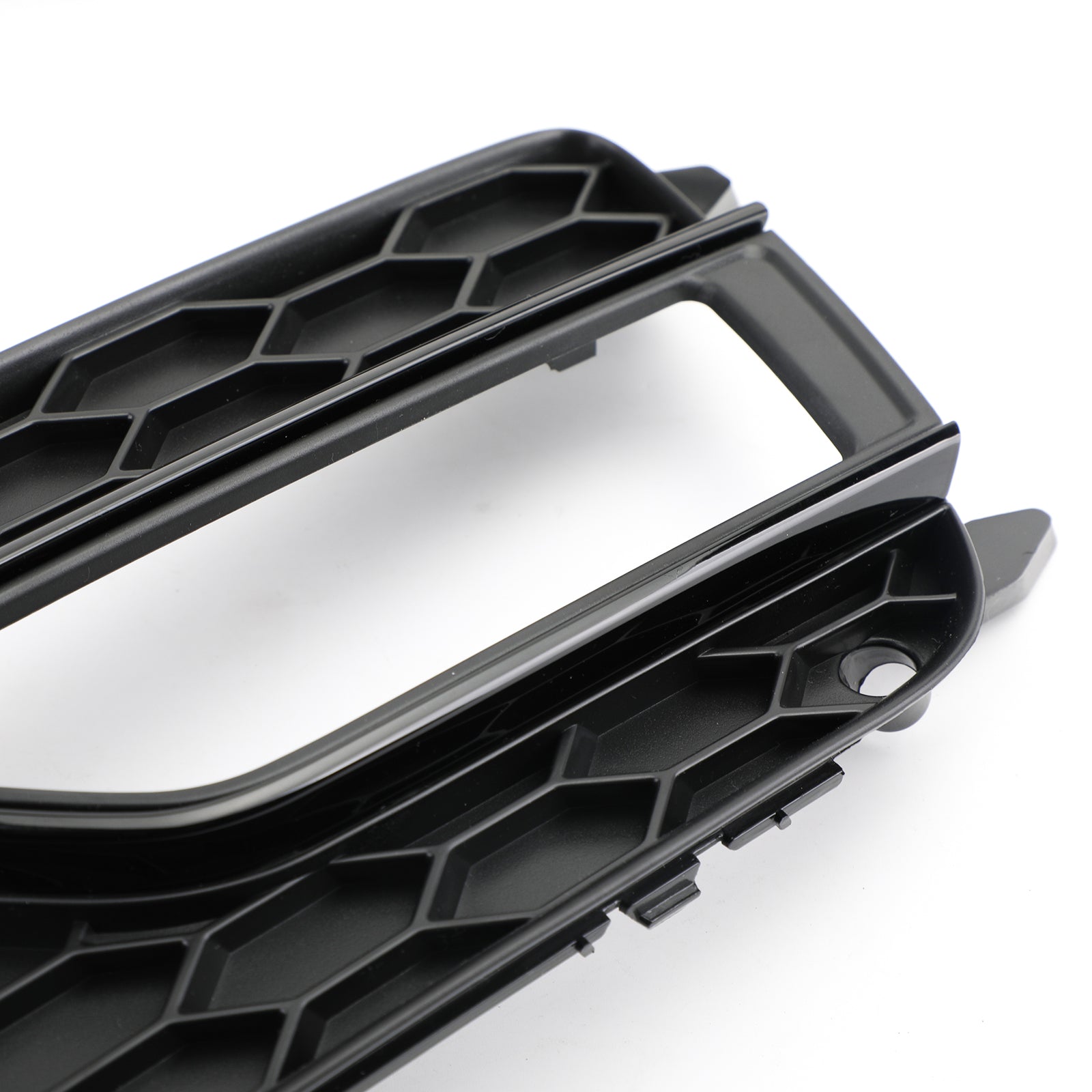 2013-2016 Audi A5 S-Line Black Front Fog Lamp Trim Grill — Pair (8T0807681K)