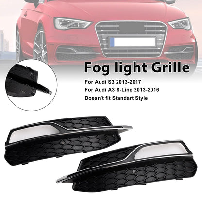 2013-2016 Audi A3 S-Line Front Lower Bumper Fog Light Cover Grille — Right (8V3807682G)