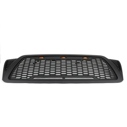 Front Grille Bumper Hood Mesh Grill Fit Toyota Tacoma 2005-2011 With LED lights