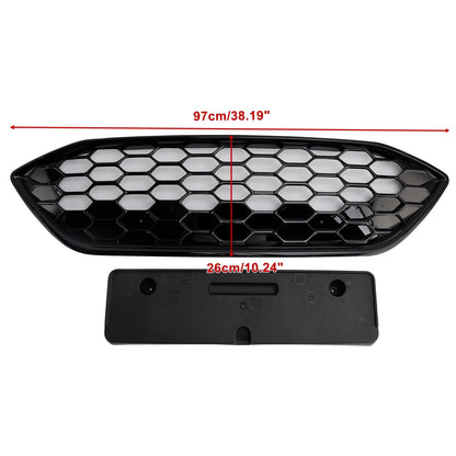 Gloss Black Front Bumper Grille Grill Fit Ford Focus ST + ST Line MK4 2018-2021