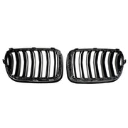 2010-2014 BMW X3 F25 Pre-Facelift Gloss Black Front Bumper Kidney Grill — Pair (51712297589 / 51117210725)
